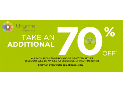 Thyme Maternity: Extra 70% Off ALL Sale Items