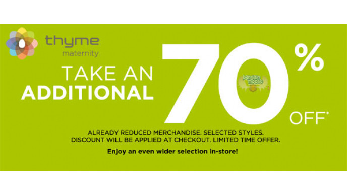 Thyme Maternity: Extra 70% Off ALL Sale Items