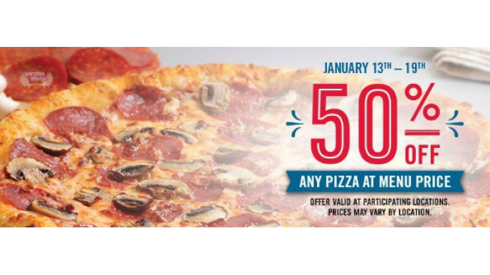 Domino's Canada: All Online Pizza Orders 50% Off