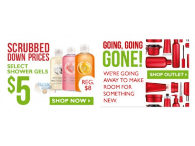 The Body Shop Canada: $5 Shower Gels & Creams