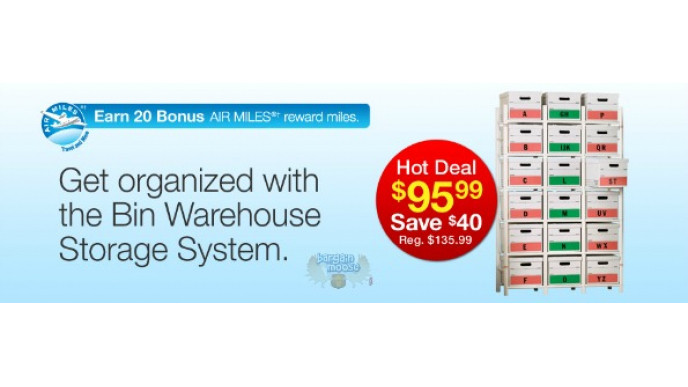 Staples Canada: $40 Off Bin Warehouse Storage System - Now $96