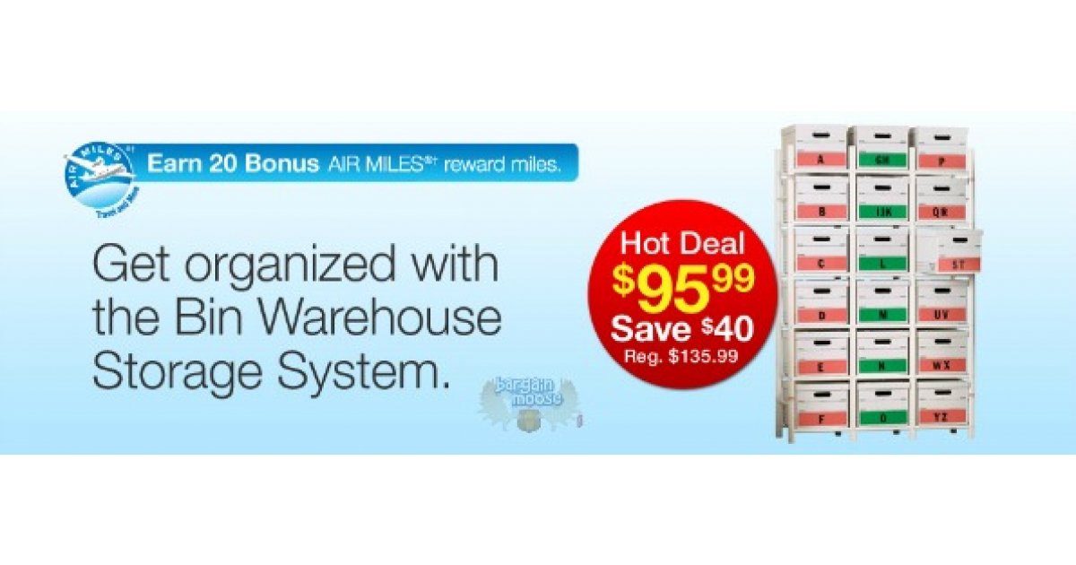 Staples Canada 40 Off Bin Warehouse Storage System Now 96