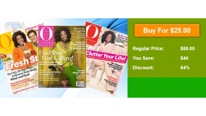 Wagjag Canada: $25 for a 1-Year Subscription to O,The Oprah Magazine