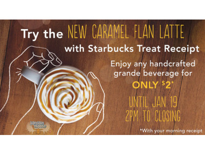Starbucks Canada Treat Receipt: Any Handcrafted Grande Beverage Just $2 After 2PM