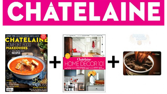 Wagjag Canada: 1 Year Chatelaine Subscription, $5 Tim Hortons Gift Card &Home Decor Book for $20 