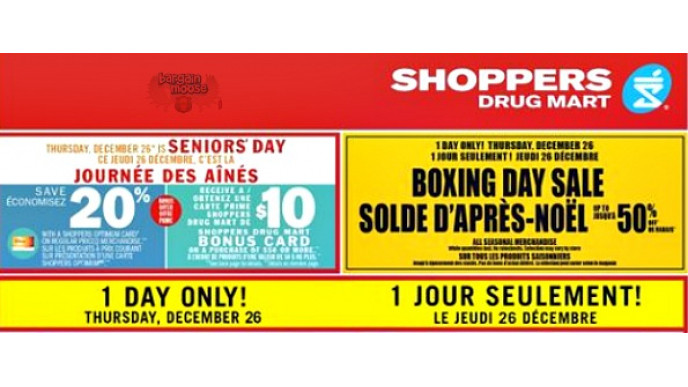 Shoppers Drug Mart Boxing Day Flyer & Deals