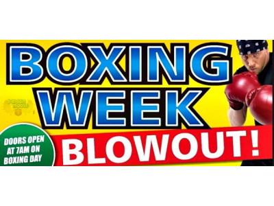 Factory Direct Boxing Week Blowout Flyer