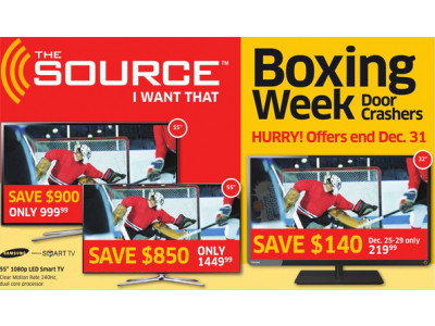 The Source Canada Boxing Day Flyer Deals