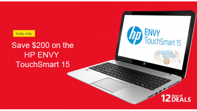 Microsoft Canada Store: $200 Off 15" HP ENVY TouchSmart + Free $25 Gift Card – Last Day Of 12 Days Of Deals