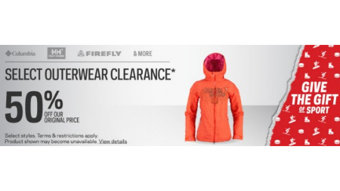 SportChek Canada: 50% off Select Outerwear