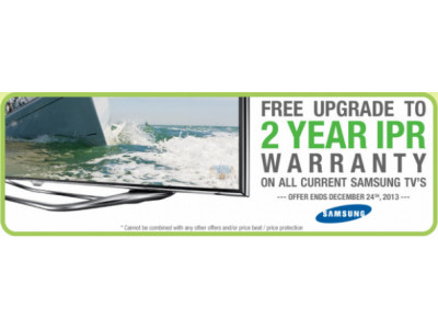 MemoryExpress: Free Upgrade to Two Year Warranty with Purchase of Current Samsung TVs (In-Store)