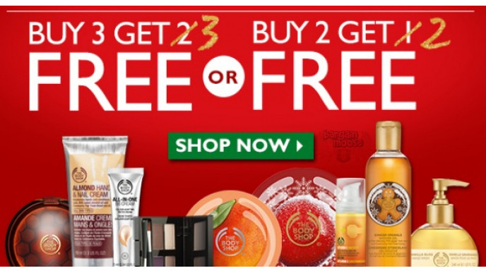 The Body Shop Canada: B3G3 Free Or B2G2 Free
