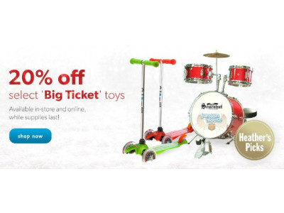 Chapters Canada: 20% Off Big Ticket Toys