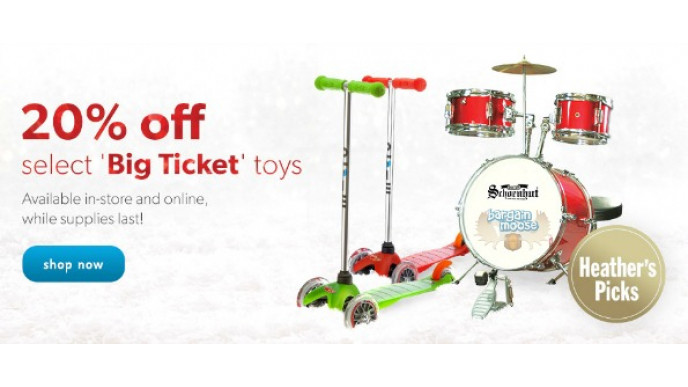 Chapters Canada: 20% Off Big Ticket Toys