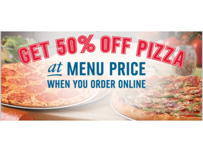 Dominos Canada: All Pizza 50% Off When You Order Online