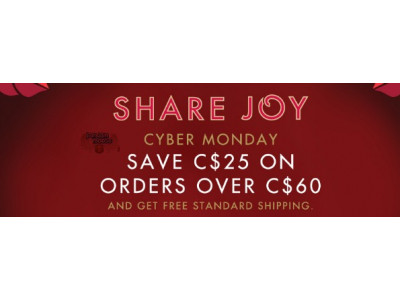 Starbucks Canada: Cyber Monday $25 off $60+