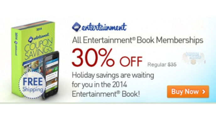 Entertainment Book: 30% Off All Books + Free Shipping