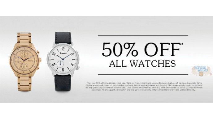 Roots Canada: 50% off All Watches