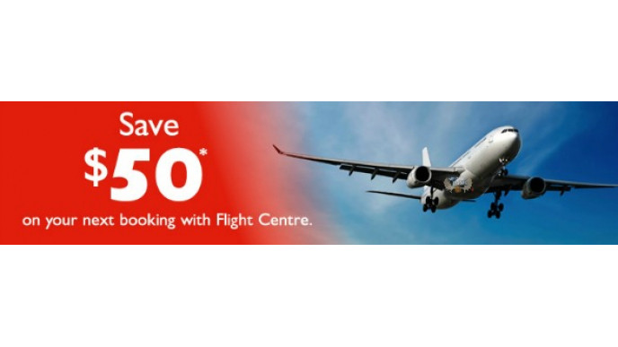 Flight Centre Canada: $50 Off Your Next Booking