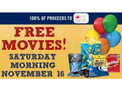 Cineplex Canada: Free Movies & $2 Concessions
