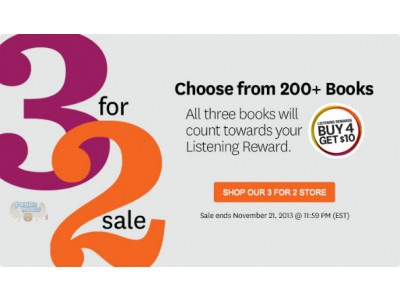 Audible: Buy Two Audiobooks and Get Three & Another Free Book for New Members