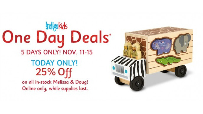 Chapters Canada: Melissa & Doug 25% Off & Starbucks BOGO