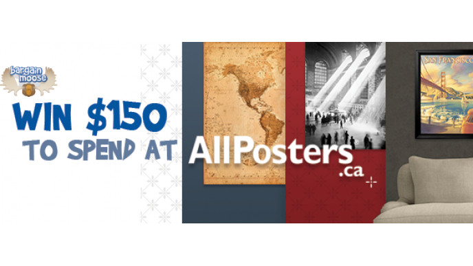 Bargainmoose Contest: Win $150 Prize from Allposters.ca Here!