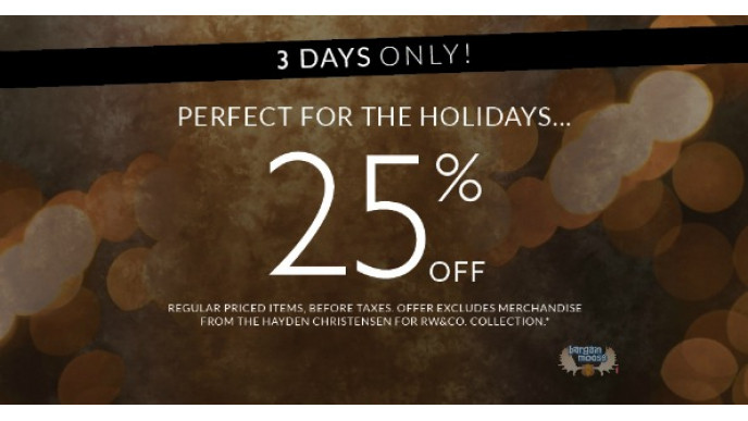 RW&Co. Canada: 25% Off All Regular Priced Items