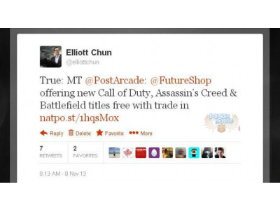 Future Shop Canada: Battlefield, Call of Duty Or Assassin's Creed Games Free With Any PS3/xBox 360/Wii U Game Trade-In
