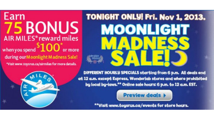 Toys R Us Canada: Moonlight Madness Sale On Tonight