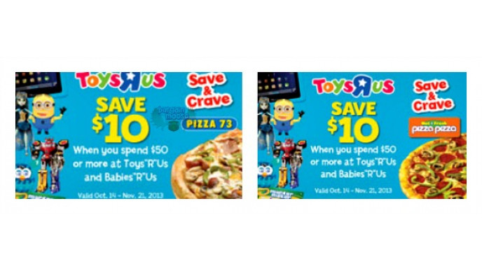 Pizza Pizza & Pizza 73: Free $10 Gift Card to Toys R Us with Deal Purchase