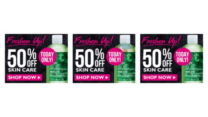 The Body Shop Canada: All Skin Care 50% off Today Only 