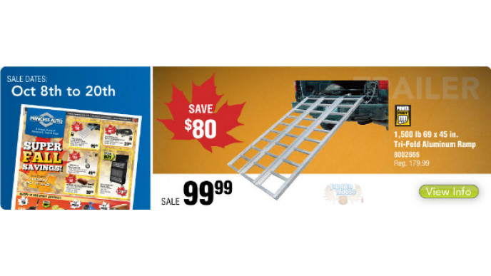 Princess Auto Canada: Tri-Fold Aluminum Ramp for Only $100 - Lowest Price Yet!