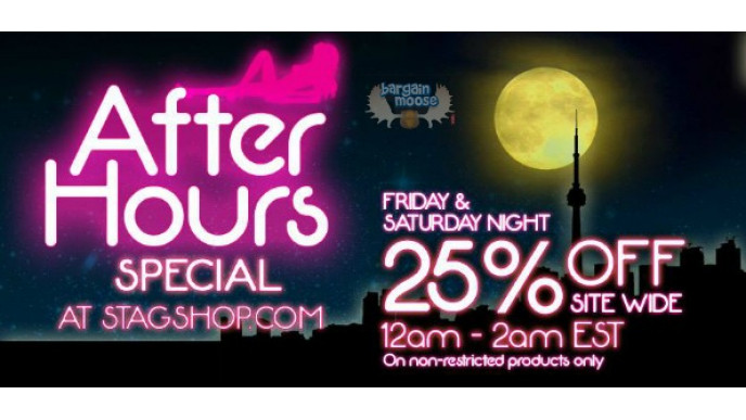 Stag Shop Canada: After Hours Sale With 25% Off Everything (18+)