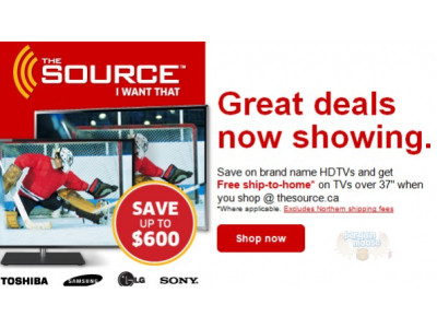 The Source Canada: Free Shipping On 37"+ TVs