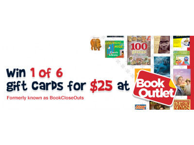 Bargainmoose Contest: Win 1 of 6 Gift Cards for $25 each @ Book Outlet Canada!
