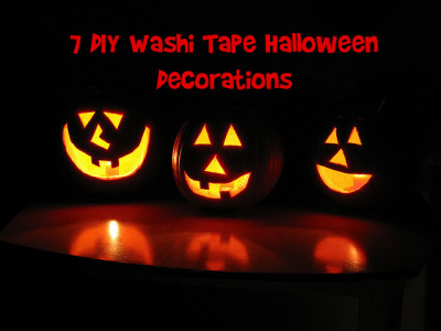7 DIY Washi Tape Halloween Decorations