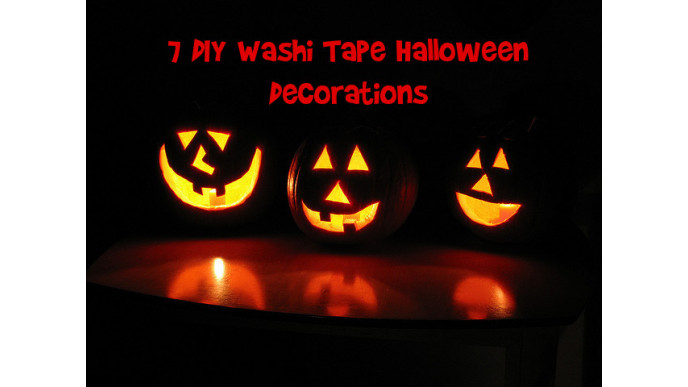 7 DIY Washi Tape Halloween Decorations
