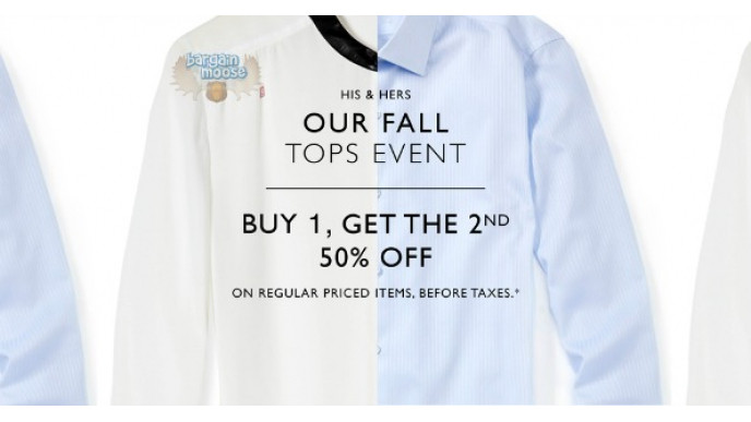 RW&Co Canada: BOGO 50% Off All Tops