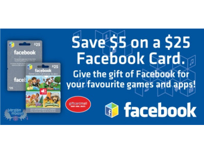 Shoppers Drug Mart Canada: Save $5 On $25 Facebook Card