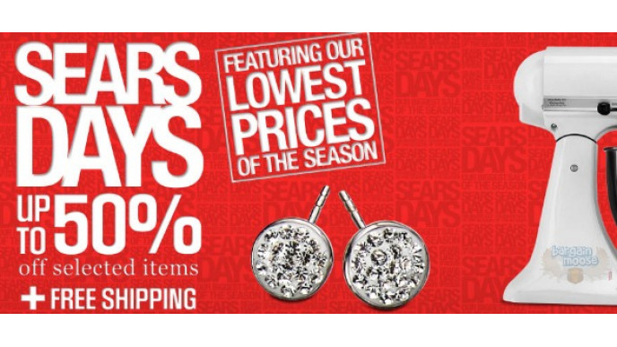 Sears Canada: Sears Days Up To 70% Off & Free Shipping