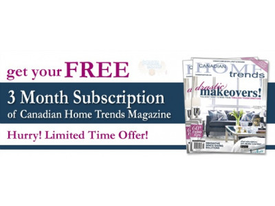 Canadian Freebie: 3 Month Subscription to Home Trends Magazine 