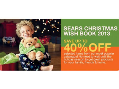 Sears Canada: Up To 40% Off Christmas Wish Book Items