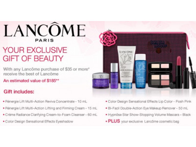Sears Canada: Free Lancome Gift With $35+ Purchase