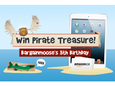 Happy 5th Birthday Bargainmoose! Let's Hunt For Pirate Treasure!