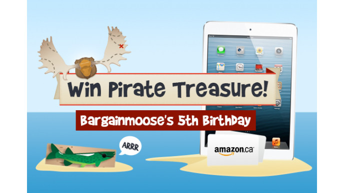 Happy 5th Birthday Bargainmoose! Let's Hunt For Pirate Treasure!