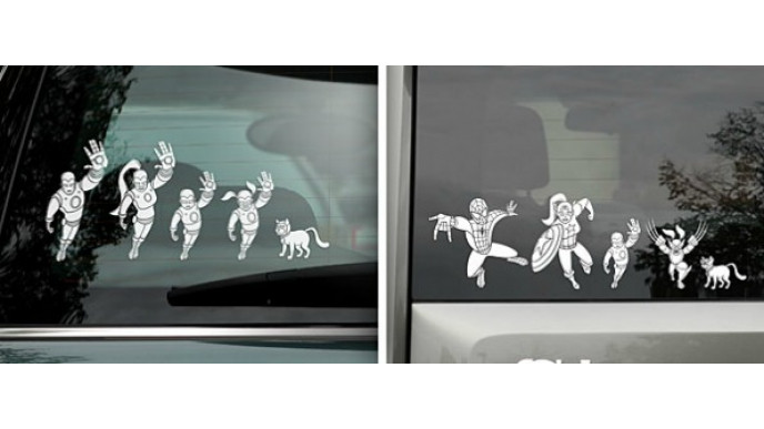 Think Geek: Superhero Family Decals Only $4.99