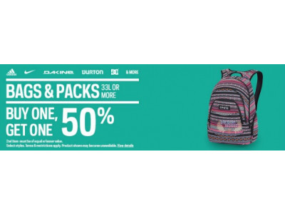 Sport Chek Canada: B1G1 50% Off Bags & Packs
