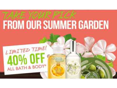 The Body Shop Canada: All Bath & Body 40% off