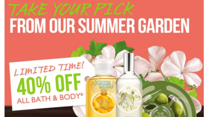 The Body Shop Canada: All Bath & Body 40% off